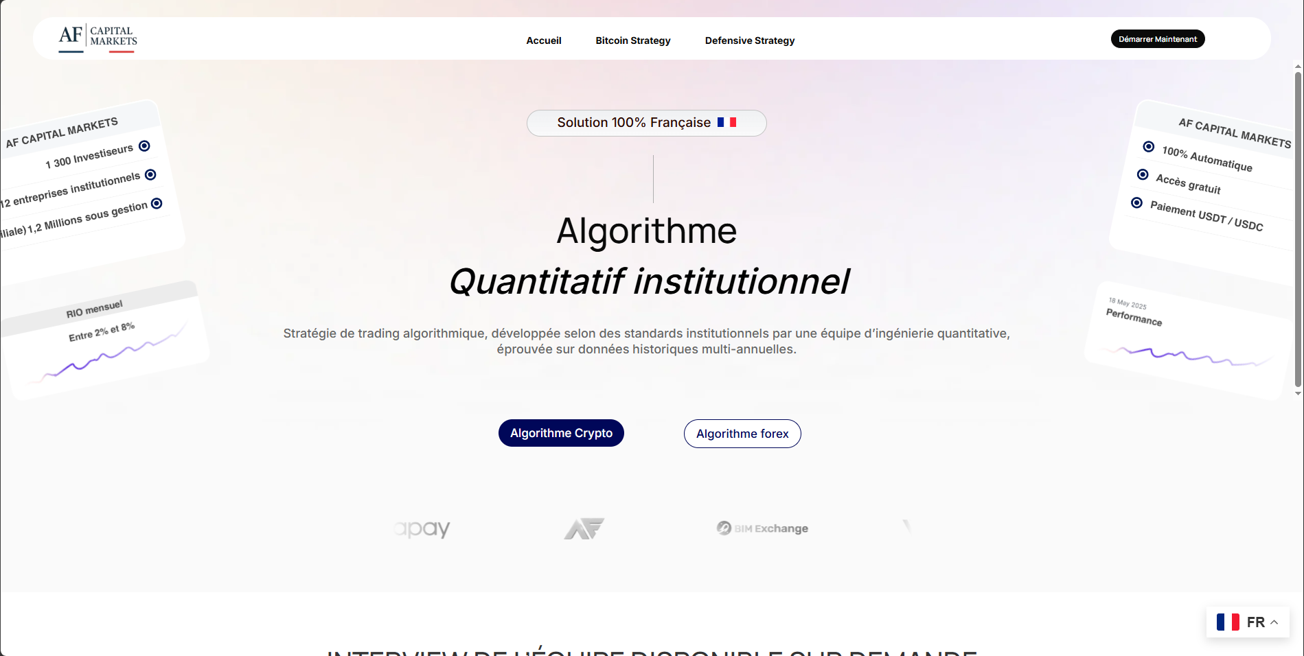 AF Capital Markets - site institutionnel