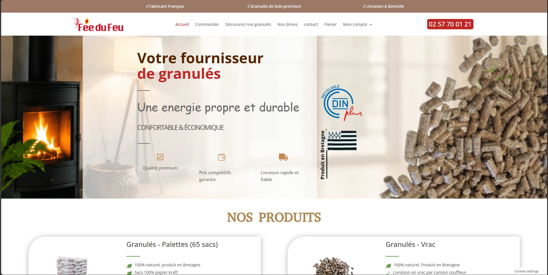 Fée du Feu - site e-commerce